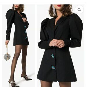 ROTATE BIRGER CHRISTENSEN Black Bejewelled Carol Dress Sz 4-6